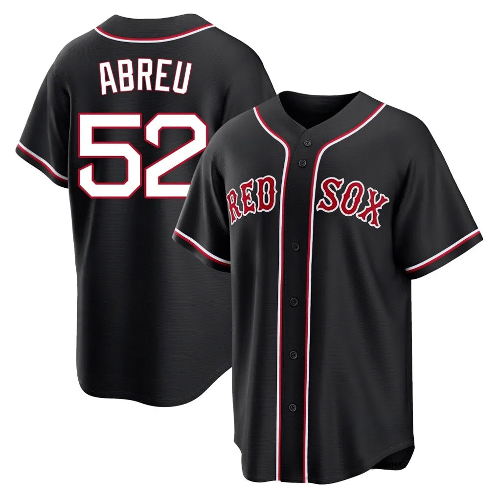 Boston Red Sox #52 Wilyer Abreu Player Black Out Home Game Stitched Baseball Jersey