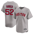 Boston Red Sox #52 Wilyer Abreu Player Gray Road Limited Home Game Stitched Baseball Jersey