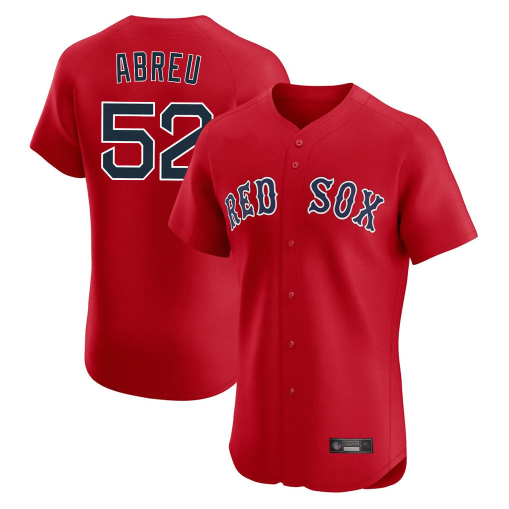 Boston Red Sox #52 Wilyer Abreu Player Red Limited Elite Home Game Stitched Baseball Jersey