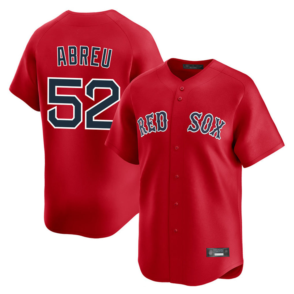 Boston Red Sox #52 Wilyer Abreu Player Red Limited Home Game Stitched Baseball Jersey