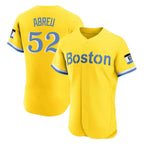 Boston Red Sox #52 Wilyer Abreu Player Yellow Limited Elite Home Game Stitched Baseball Jersey