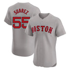 Boston Red Sox #55 Ranger Su¨¢rez Player Gray Road Limited Elite Home Game Stitched Baseball Jersey