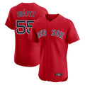 Boston Red Sox #55 Ranger Su¨¢rez Player Red Limited Elite Home Game Stitched Baseball Jersey