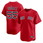 Boston Red Sox #55 Ranger Su¨¢rez Player Red Limited Home Game Stitched Baseball Jersey