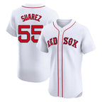 Boston Red Sox #55 Ranger Su¨¢rez Player White Limited Elite Home Game Stitched Baseball Jersey