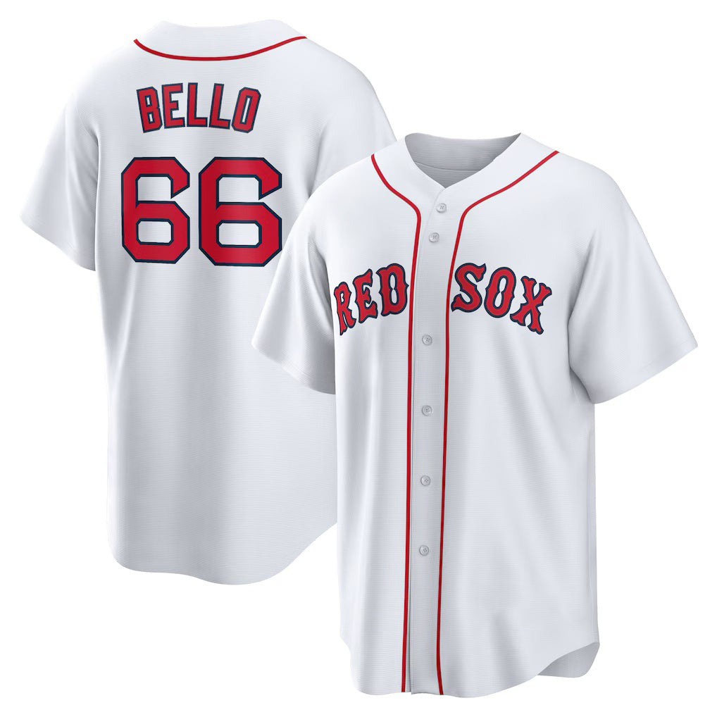 Boston Red Sox #66 Brayan Bello White Home Replica Baseball Jersey