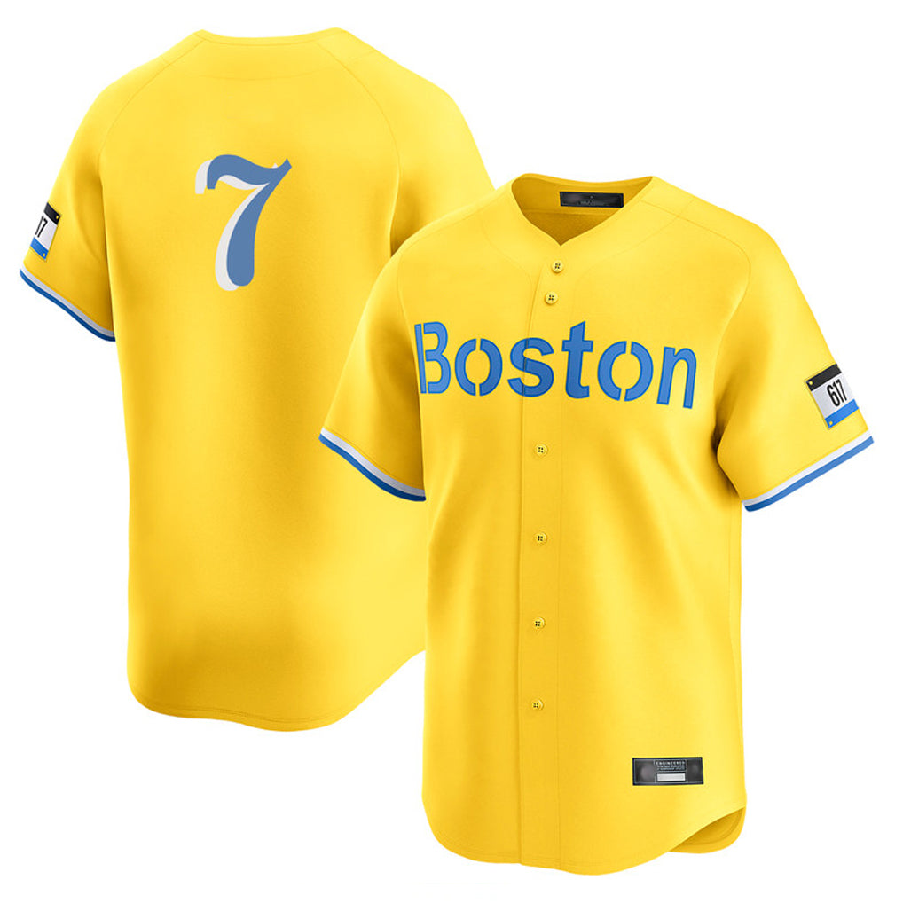 Boston Red Sox #7 Masataka Yoshida Player Yellow Limited Home Game Stitched Baseball Jersey
