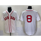 Boston Red Sox #8 Carl Yastrzemski White Cool Base Stitched Baseball Jersey