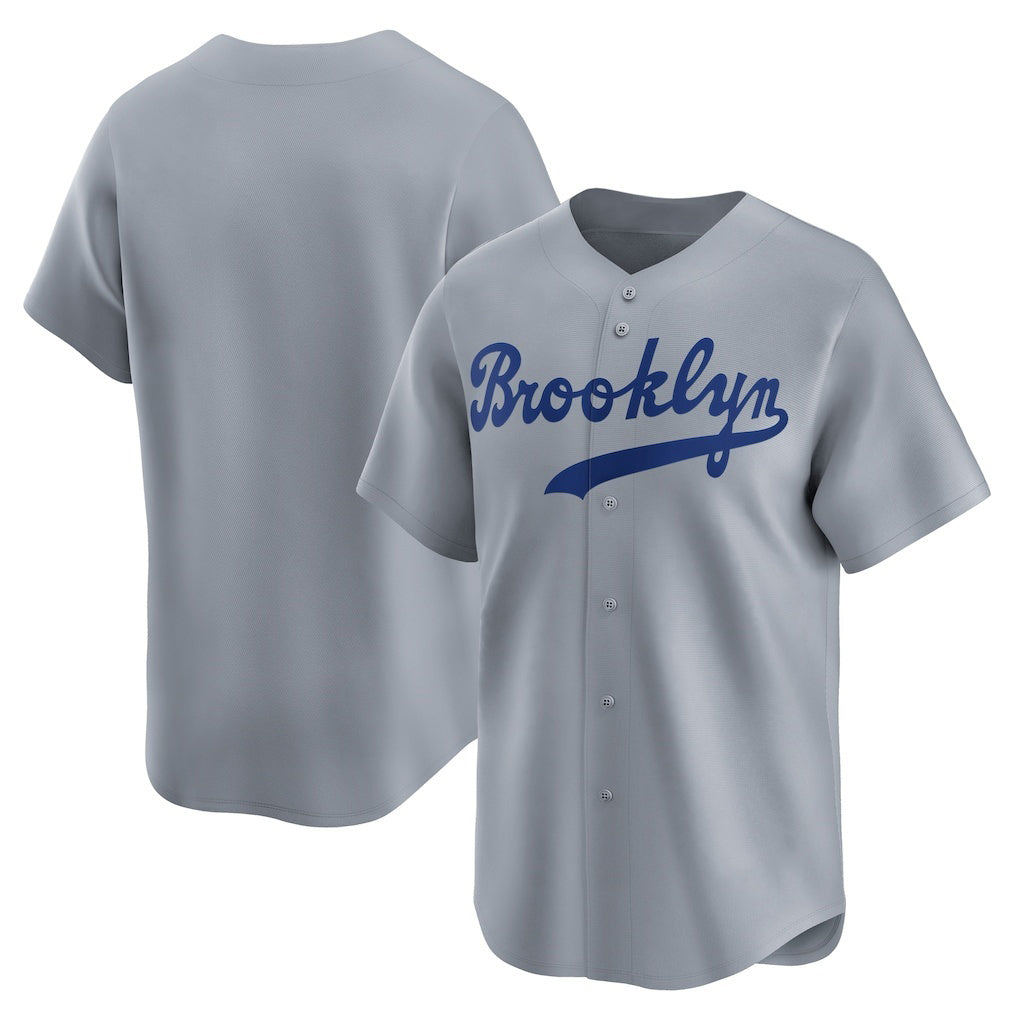 Brooklyn Dodgers Gray Throwback Cooperstown Collection Limited Baseball Jersey