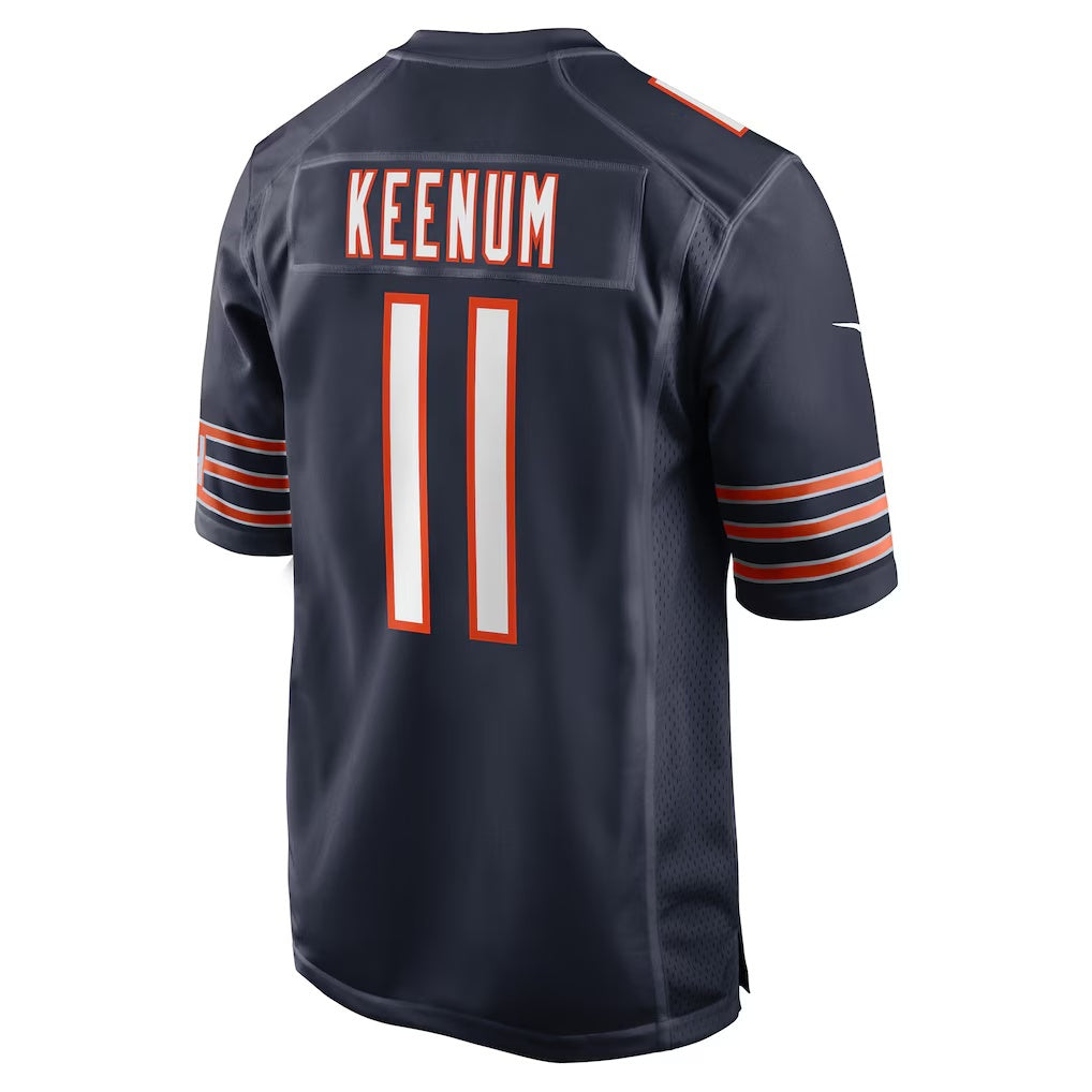 C.Bears #11 Case Keenum Navy Team Game Stitched Football American Jersey