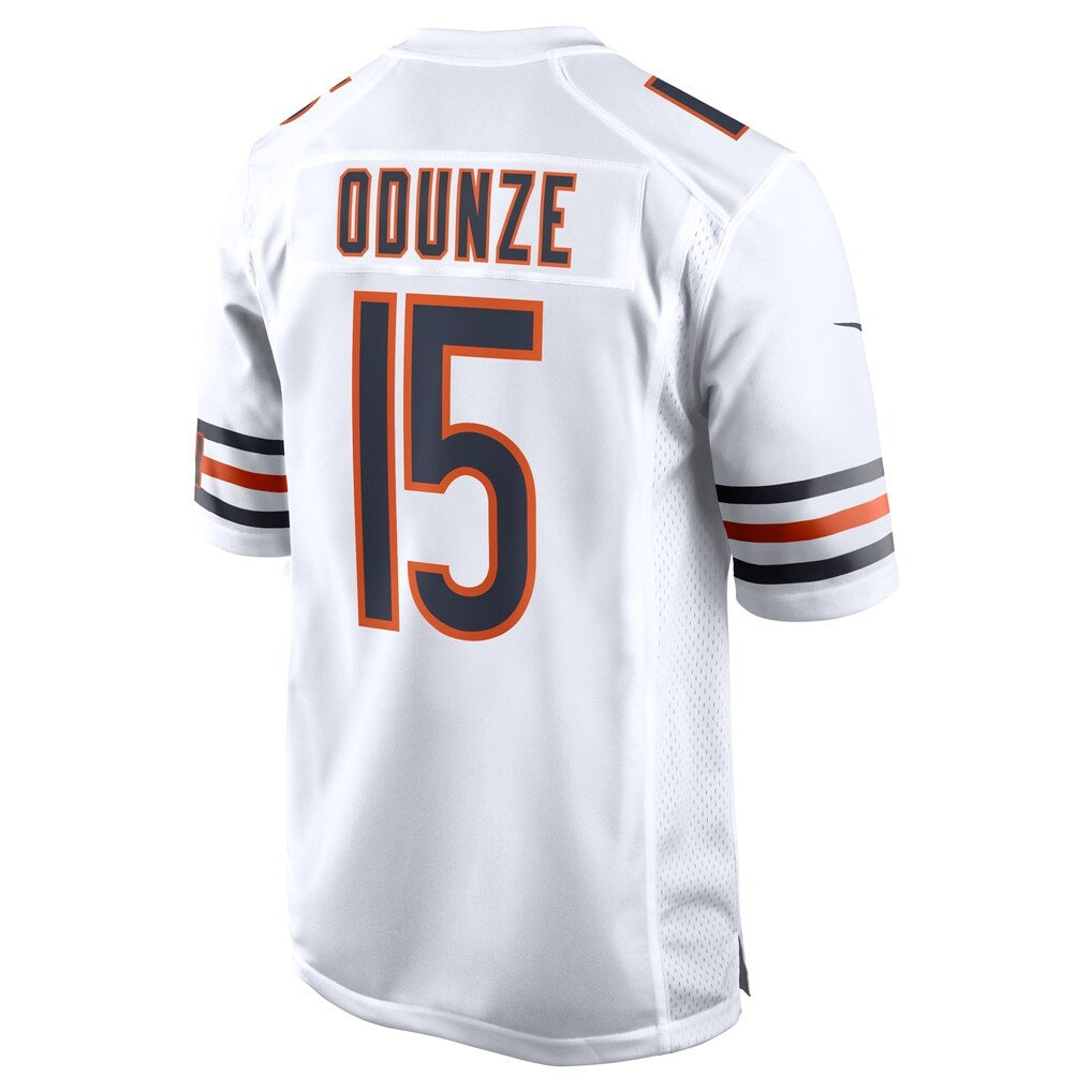 C.Bears #15 Rome Odunze White Game Stitched Football American Jersey