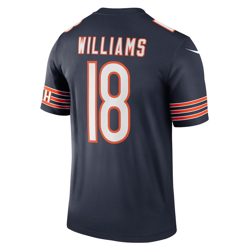 C.Bears #18 Caleb Williams Navy Legend Player Performance Top Stitched Football American Jersey