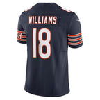 C.Bears #18 Caleb Williams Navy Vapor F.U.S.E. Limited Stitched Football American Jersey
