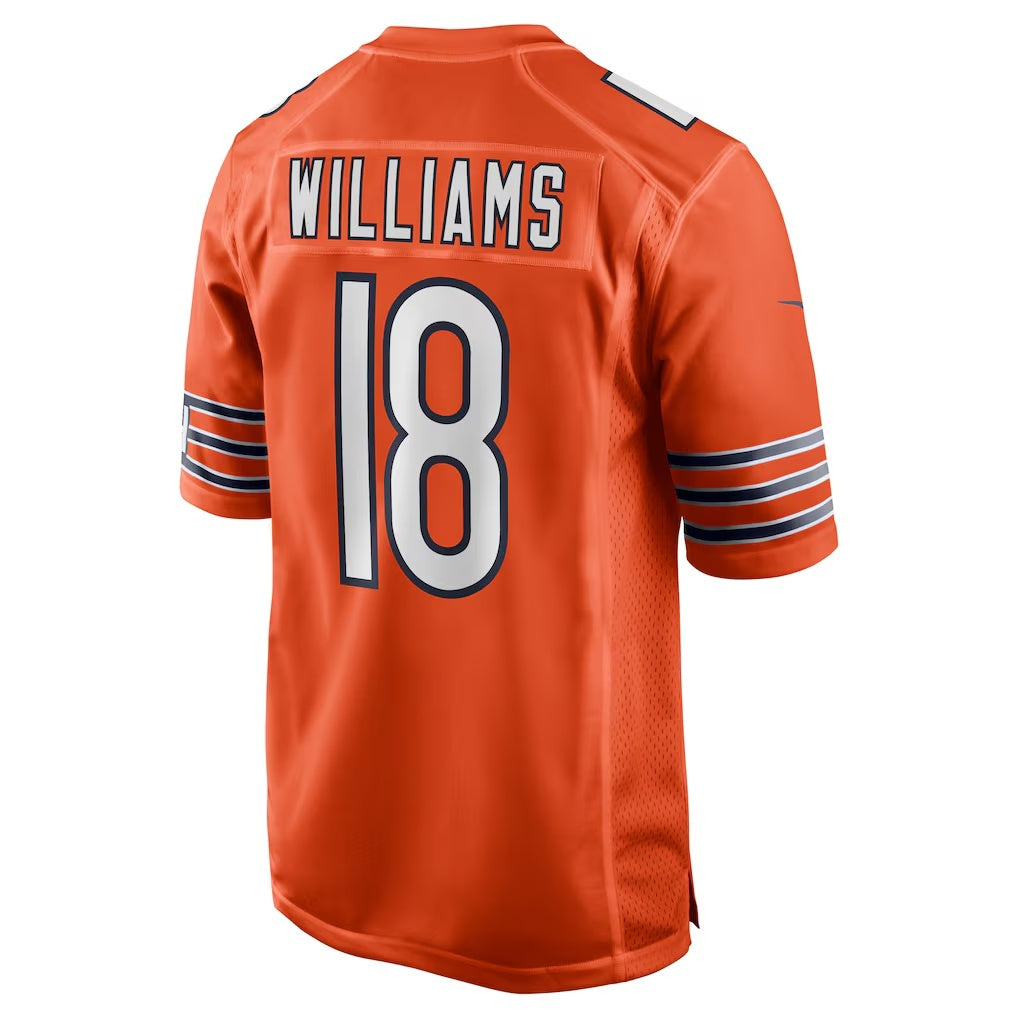 C.Bears #18 Caleb Williams Orange Alternate Player Game Stitched Football American Jersey