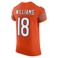 C.Bears #18 Caleb Williams Orange Alternate Vapor F.U.S.E. Elite Stitched Football American Jersey