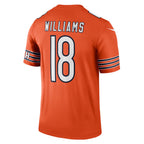 C.Bears #18 Caleb Williams Orange Legend Player Performance Top Stitched Football American Jersey