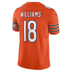 C.Bears #18 Caleb Williams Orange Vapor F.U.S.E. Limited Stitched Football American Jersey