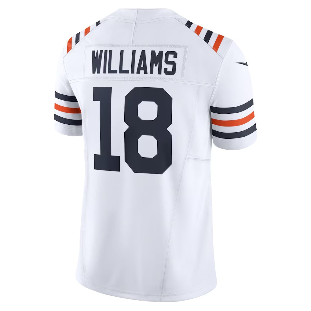 C.Bears #18 Caleb Williams White Vapor F.U.S.E. Limited Stitched Football American Jersey