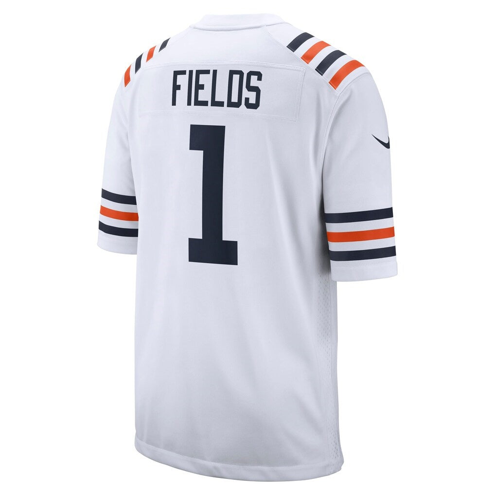 C.Bears #1 Justin Fields White Alternate Classic Game Stitched Football American Jersey
