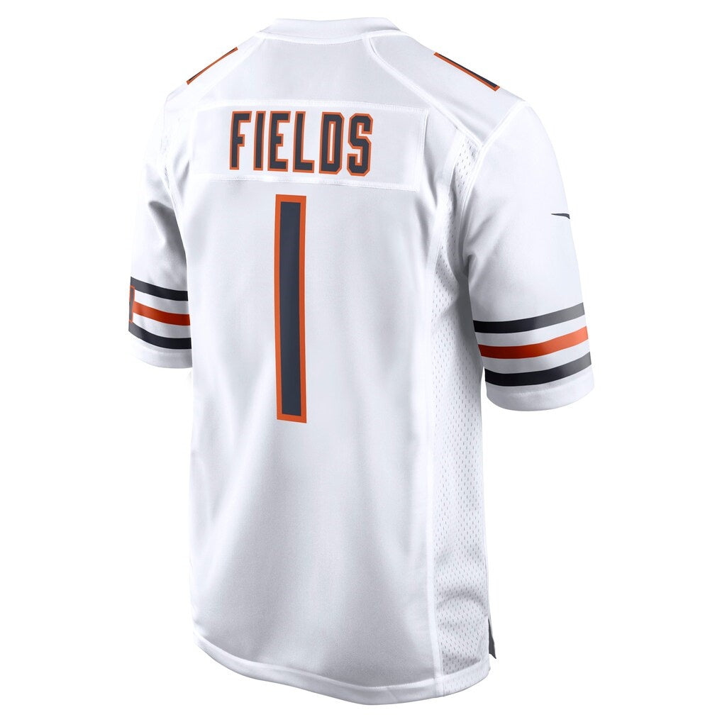 C.Bears #1 Justin Fields White Game Stitched Football American Jersey