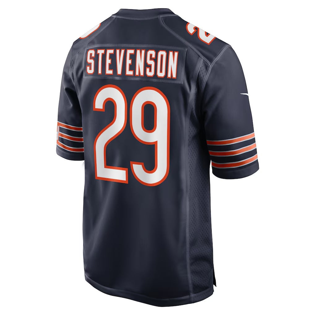 C.Bears #29 Tyrique Stevenson Navy Game Stitched Football American Jersey