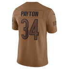 C.Bears #34 Walter Payton Brown Salute To Service Retired Player Limited Stitched Football American Jersey