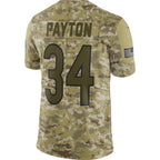 C.Bears #34 Walter Payton Camo Salute to Service Retired Player Limited Stitched Football American Jersey