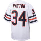 C.Bears #34 Walter Payton Mitchell & Ness White Big & Tall Retired Player Replica Stitched Football American Jersey