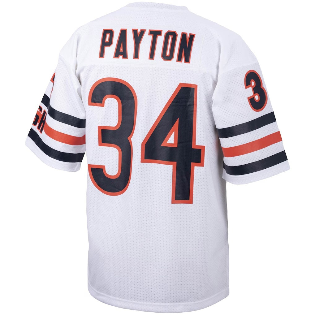 C.Bears #34 Walter Payton Mitchell & Ness White Big & Tall Retired Player Replica Stitched Football American Jersey