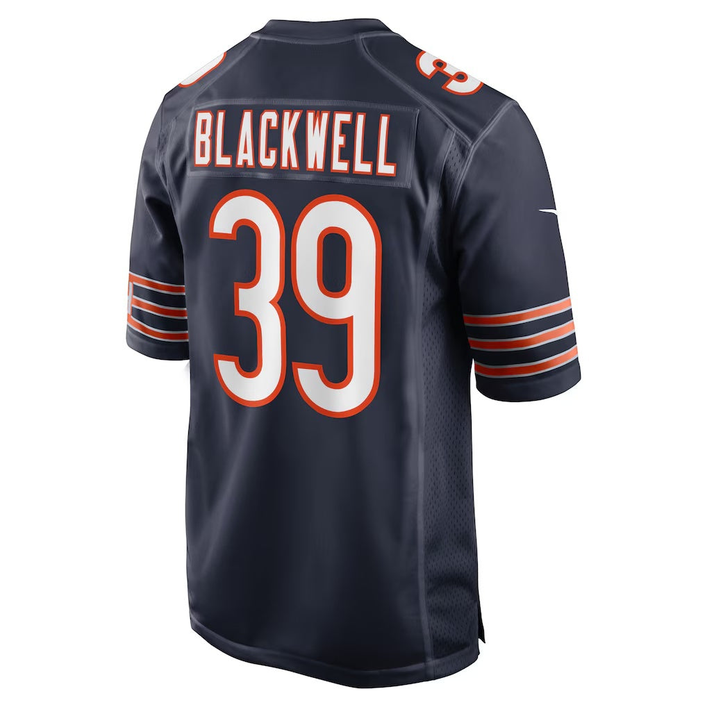 C.Bears #39 Josh Blackwell Navy Game Player Stitched Football American Jersey