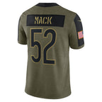 C.Bears #52 Khalil Mack Olive Salute To Service Limited Player Stitched Football American Jersey