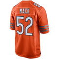 C.Bears #52 Khalil Mack Orange Game Stitched Football American Jersey