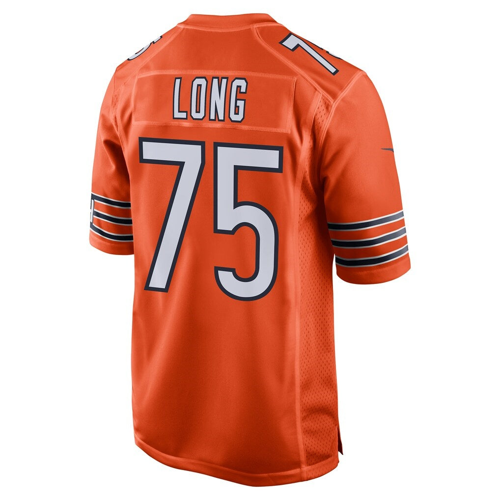 C.Bears #75 Kyle Long Orange Alternate Game Stitched Football American Jersey