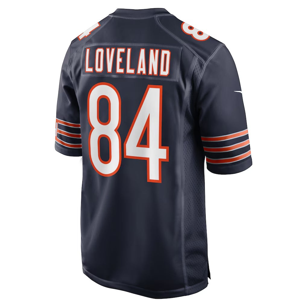 C.Bears #84 Colston Loveland Navy 2025 Draft First Round Pick Game Stitched Football American Jersey