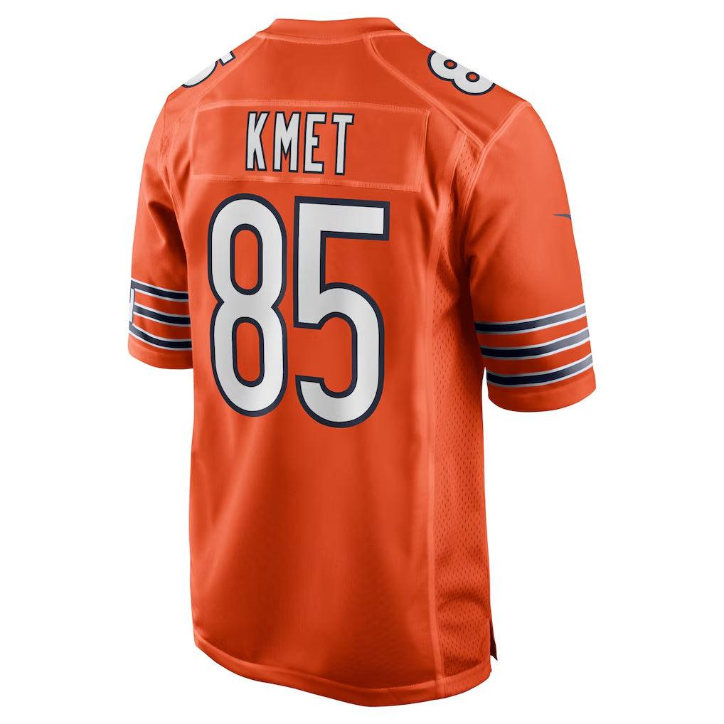 C.Bears #85 Cole Kmet Orange Game Stitched Football American Jersey