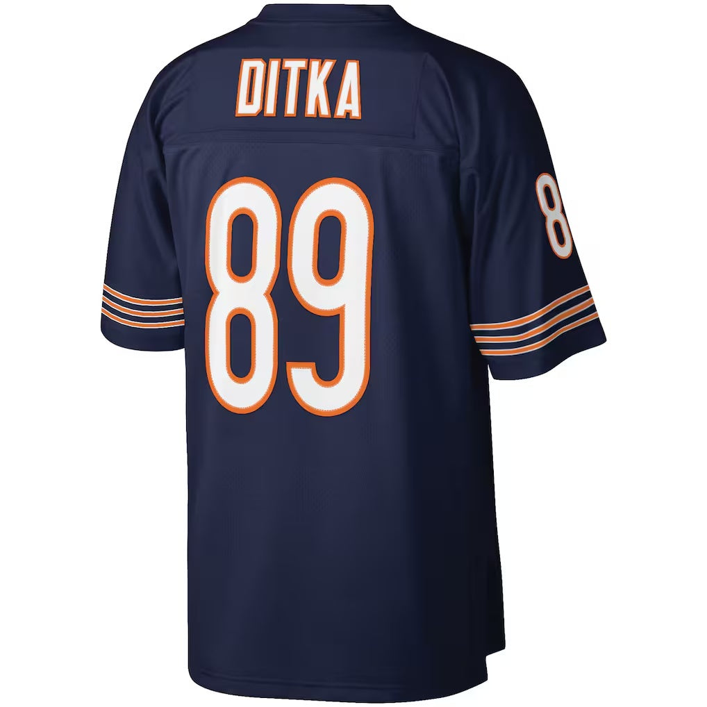 C.Bears #89 Mike Ditka Mitchell & Ness Navy Retired Player Legacy Replica Stitched Football American Jersey