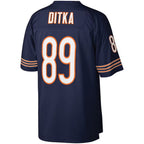 C.Bears #89 Mike Ditka Mitchell & Ness Navy Retired Player Legacy Replica Stitched Football American Jersey