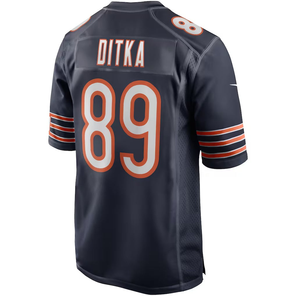 C.Bears #89 Mike Ditka Navy Game Retired Player Stitched Football American Jersey