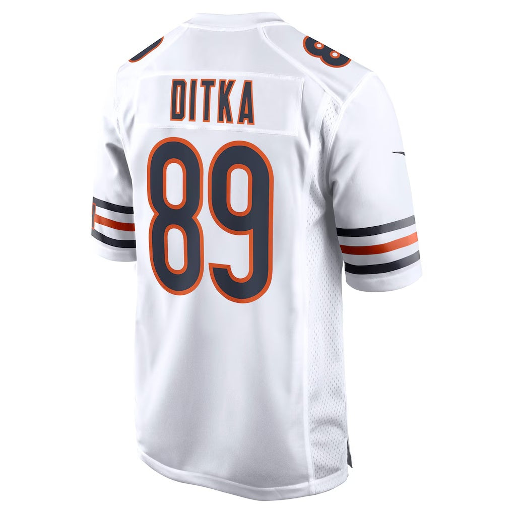 C.Bears #89 Mike Ditka White Game Retired Player Stitched Football American Jersey
