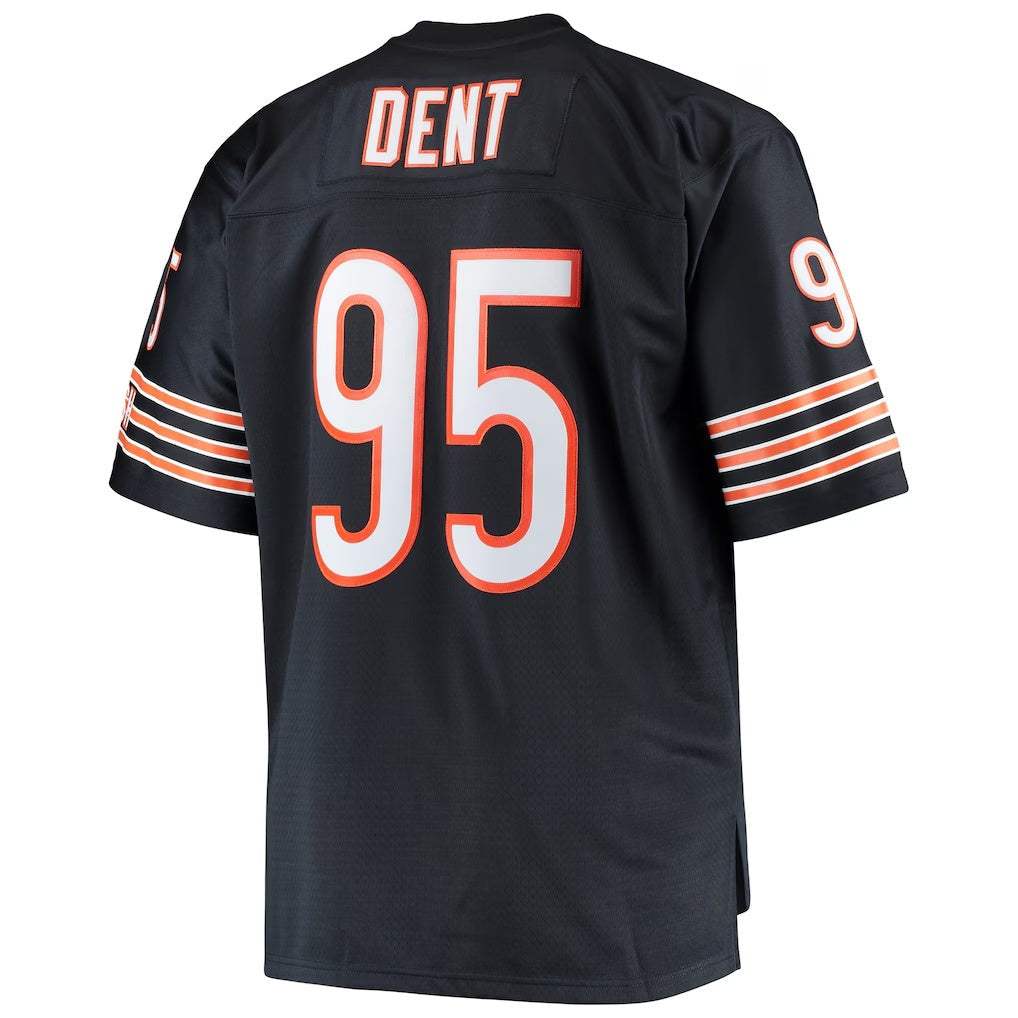 C.Bears #95 Richard Dent Mitchell & Ness Navy Big & Tall Retired Player Replica Stitched Football American Jersey