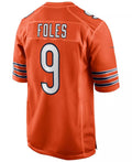 C.Bears #9 Nick Foles Orange Game Retired Player Stitched Football American Jersey
