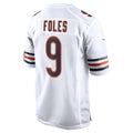 C.Bears #9 Nick Foles White Game Stitched Football American Jersey