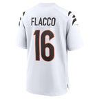 C.Bengals #16 Joe Flacco White Game Stitched Football American Jersey