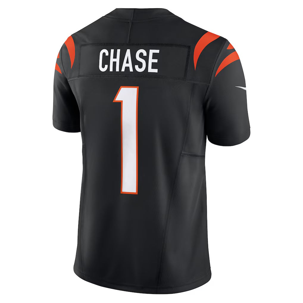 C.Bengals #1 Ja'Marr Chase Black Vapor F.U.S.E. Limited Stitched Football American Jersey