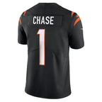 C.Bengals #1 Ja'Marr Chase Black Vapor Untouchable Limited Stitched Football American Jersey
