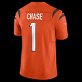 C.Bengals #1 Ja'Marr Chase Orange Vapor F.U.S.E. Limited Stitched Football American Jersey
