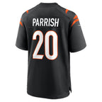 C.Bengals #20 Lemar Parrish Black Team Retired Game Football Jersey