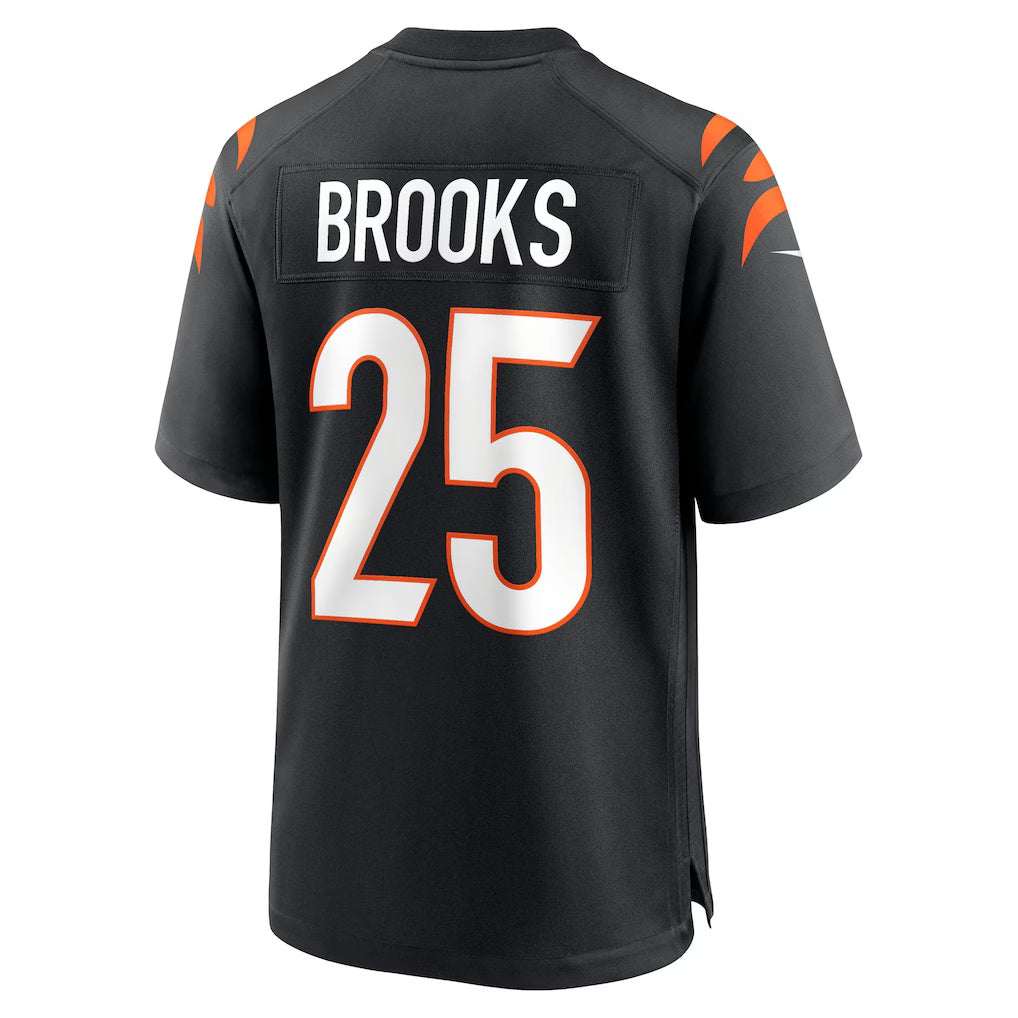 C.Bengals #25 Tahj Brooks Black Team Game Stitched Football American Jersey