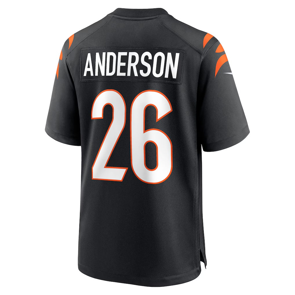 C.Bengals #26 Tycen Anderson Black Game Player Stitched Football American Jersey