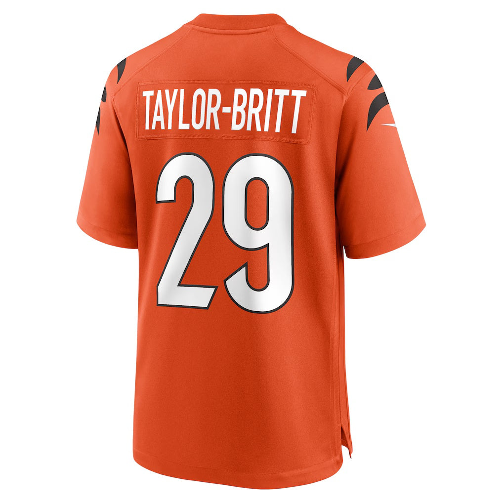 C.Bengals #29 Cam Taylor-Britt Orange Alternate Game Stitched Football American Jersey